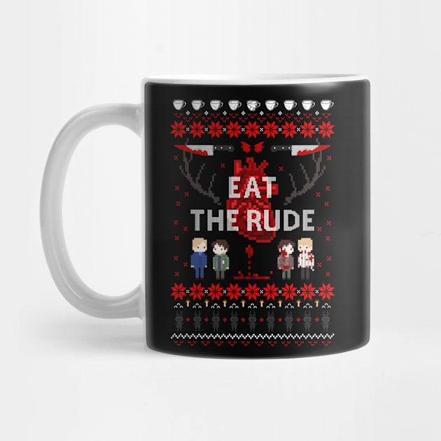 Eat The Rude Ugly Sweater by Plan8